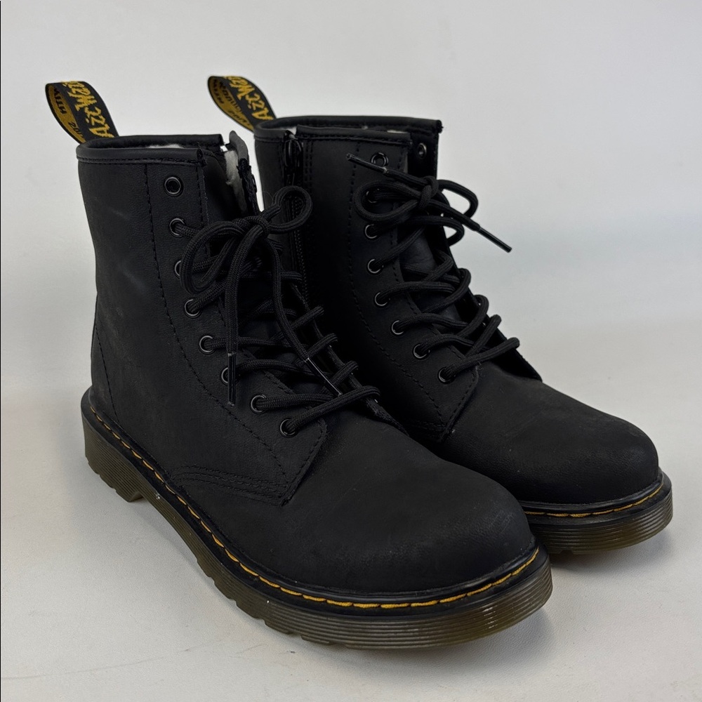 DR MARTENS Junior 1460 Serena Faux Fur Lined Leather Boots Size US 4